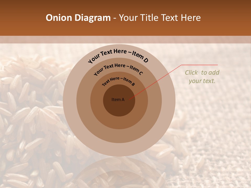 A Pile Of Brown Rice On Top Of A Table PowerPoint Template
