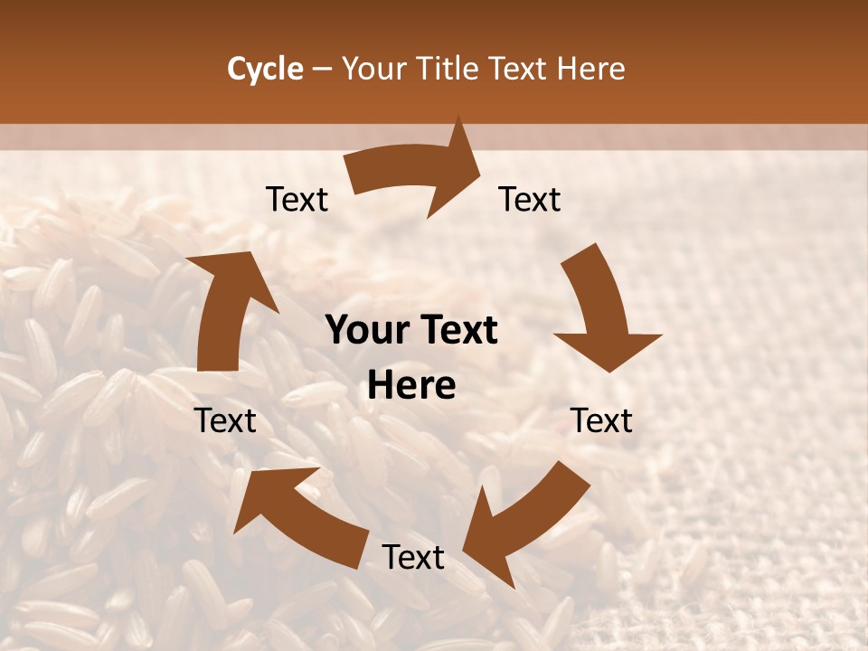 A Pile Of Brown Rice On Top Of A Table PowerPoint Template