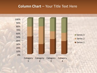 A Pile Of Brown Rice On Top Of A Table PowerPoint Template