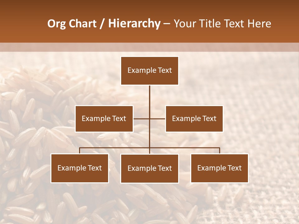 A Pile Of Brown Rice On Top Of A Table PowerPoint Template