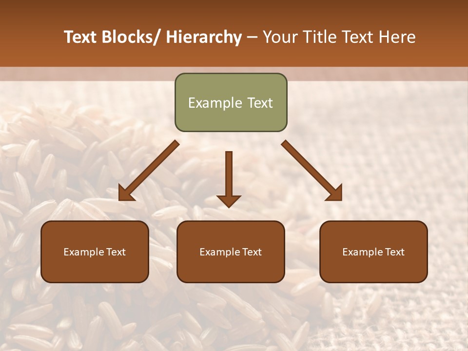 A Pile Of Brown Rice On Top Of A Table PowerPoint Template