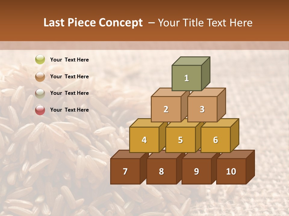 A Pile Of Brown Rice On Top Of A Table PowerPoint Template