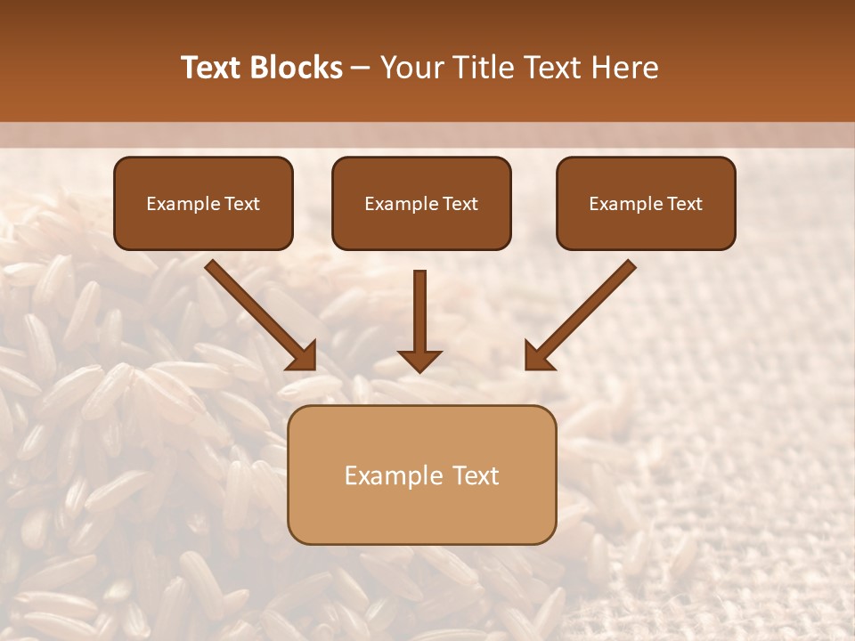 A Pile Of Brown Rice On Top Of A Table PowerPoint Template