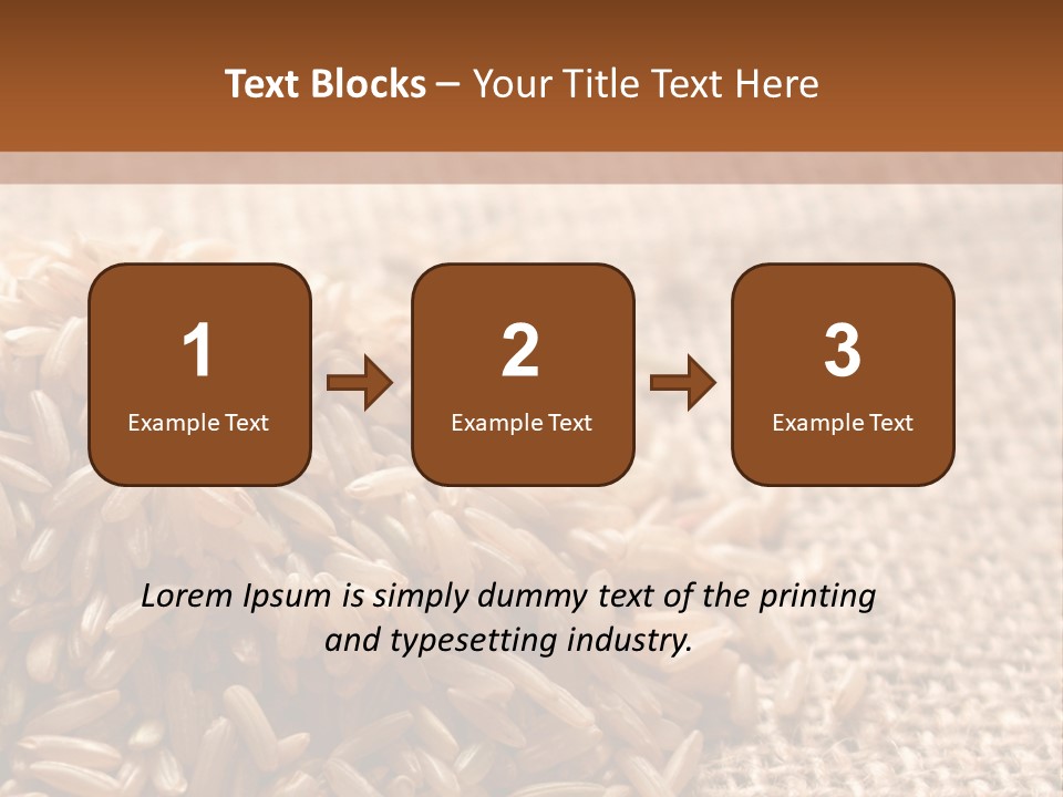 A Pile Of Brown Rice On Top Of A Table PowerPoint Template