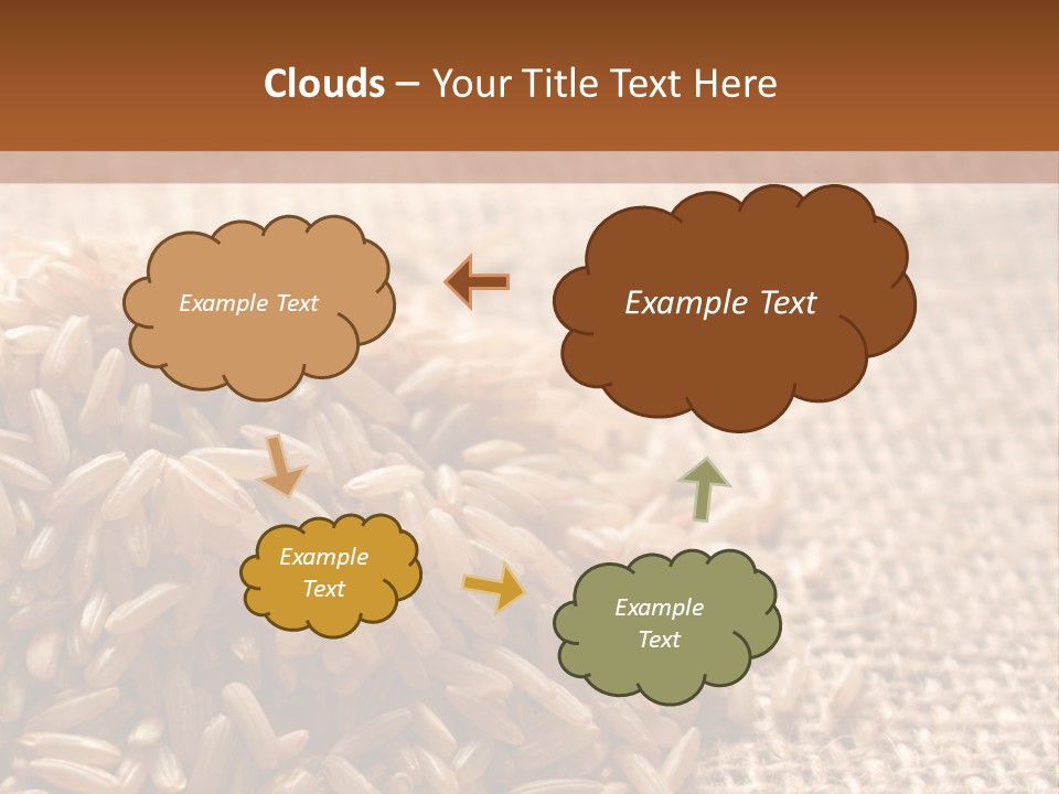 A Pile Of Brown Rice On Top Of A Table PowerPoint Template