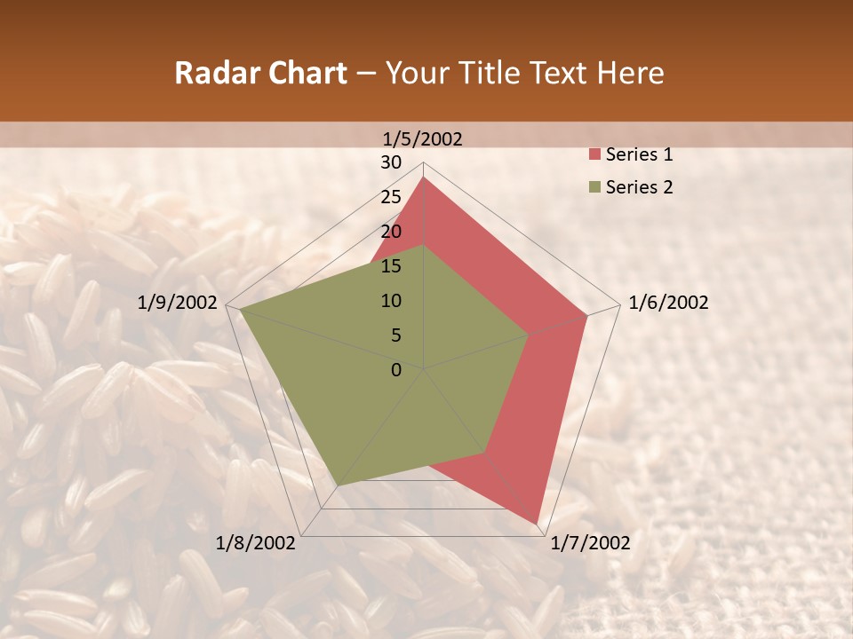 A Pile Of Brown Rice On Top Of A Table PowerPoint Template