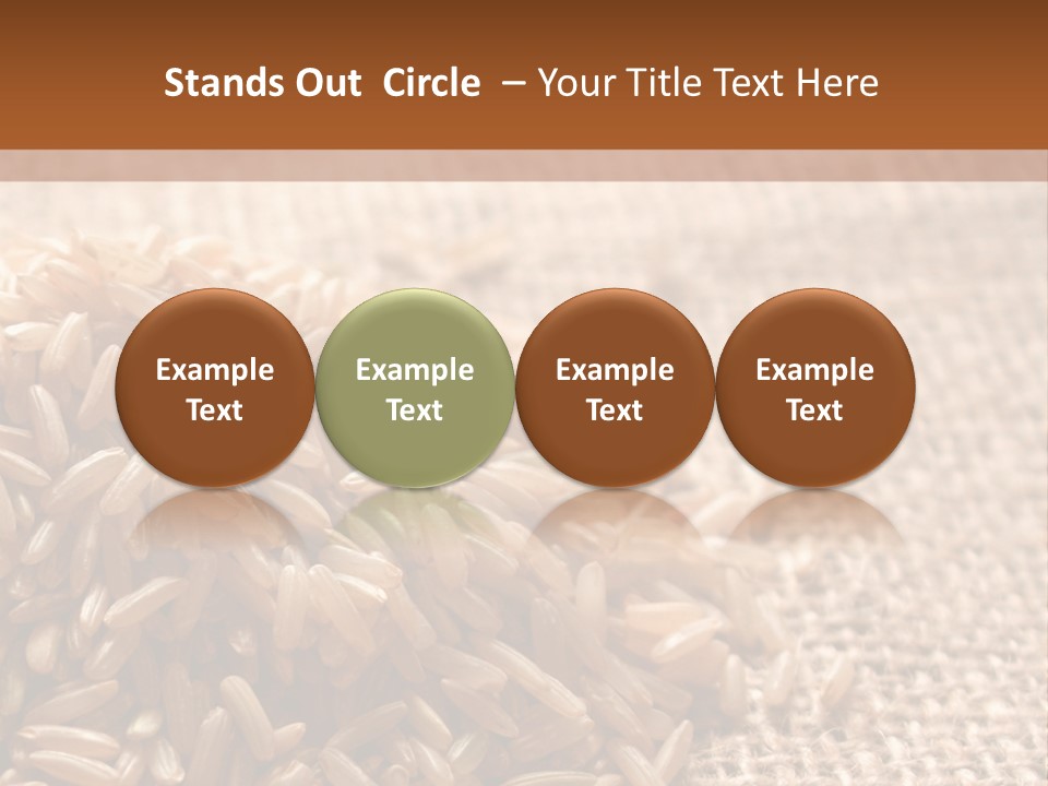 A Pile Of Brown Rice On Top Of A Table PowerPoint Template