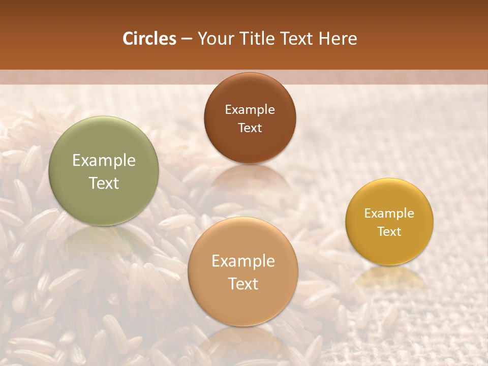A Pile Of Brown Rice On Top Of A Table PowerPoint Template