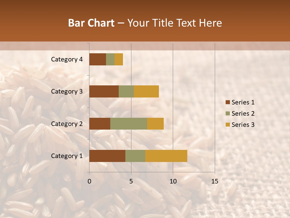 A Pile Of Brown Rice On Top Of A Table PowerPoint Template