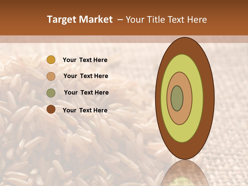 A Pile Of Brown Rice On Top Of A Table PowerPoint Template