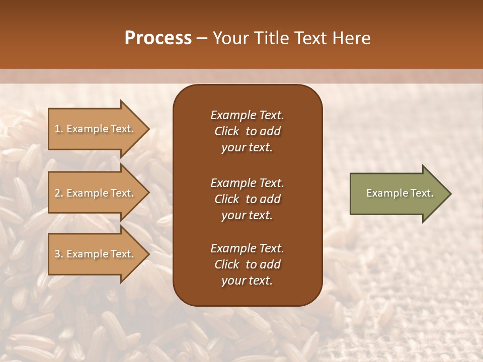 A Pile Of Brown Rice On Top Of A Table PowerPoint Template