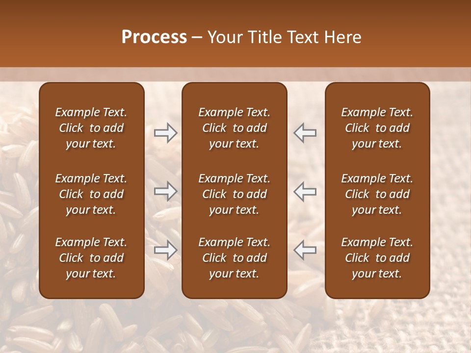 A Pile Of Brown Rice On Top Of A Table PowerPoint Template