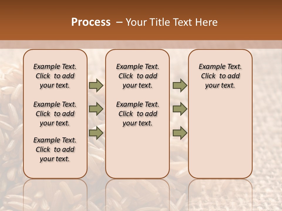 A Pile Of Brown Rice On Top Of A Table PowerPoint Template