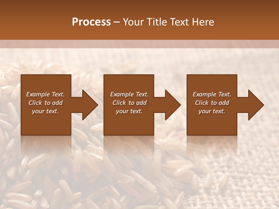 A Pile Of Brown Rice On Top Of A Table PowerPoint Template
