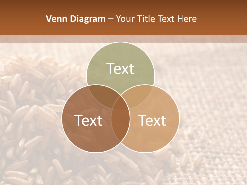 A Pile Of Brown Rice On Top Of A Table PowerPoint Template