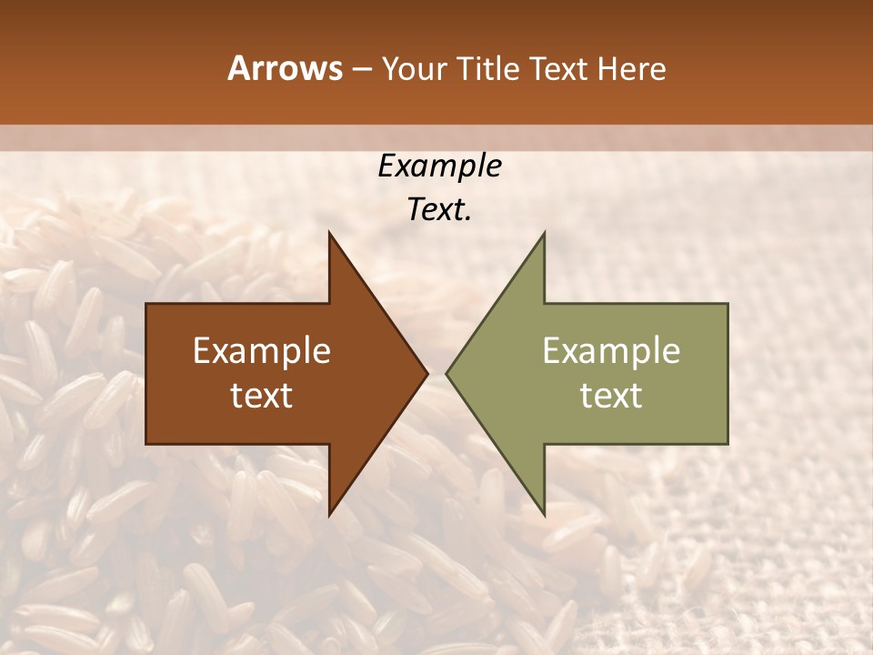 A Pile Of Brown Rice On Top Of A Table PowerPoint Template