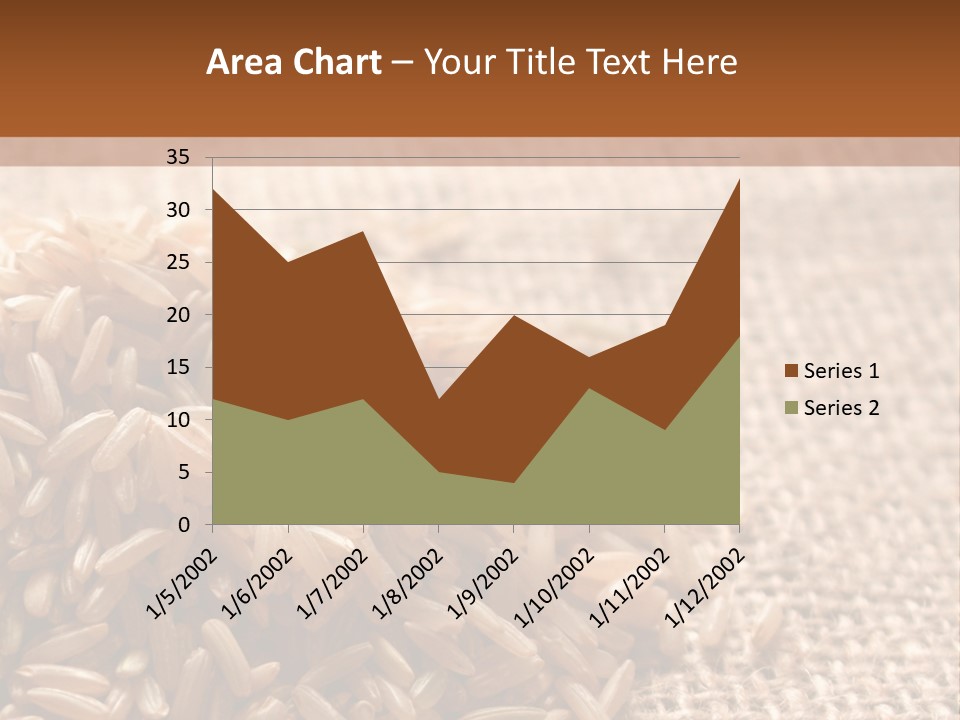 A Pile Of Brown Rice On Top Of A Table PowerPoint Template