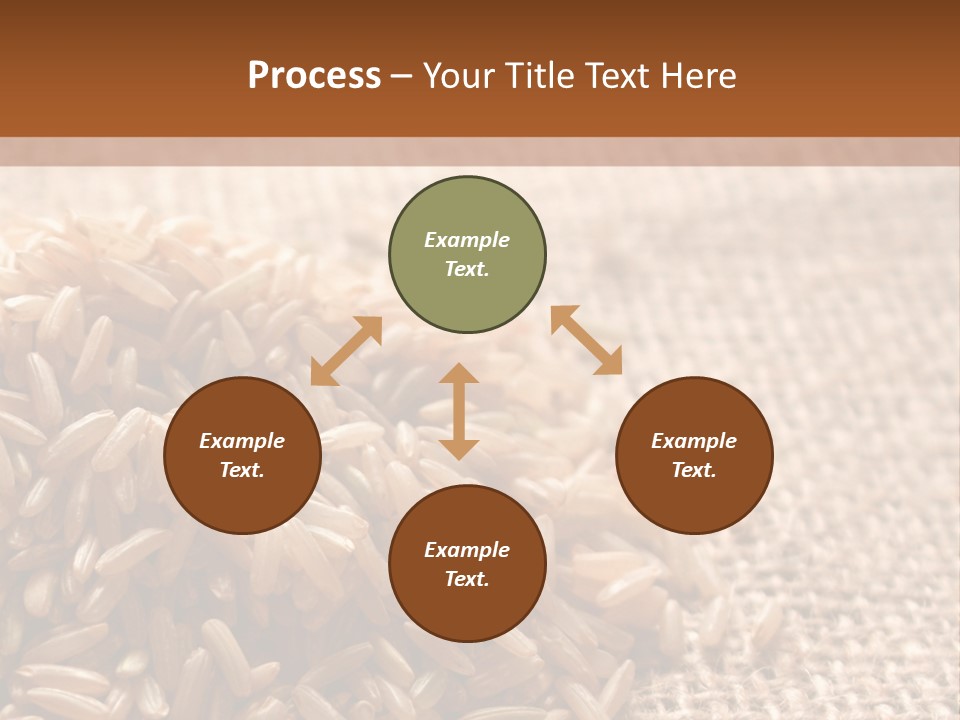 A Pile Of Brown Rice On Top Of A Table PowerPoint Template