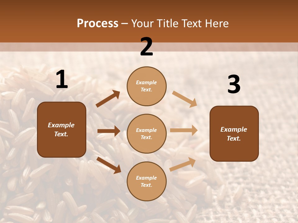 A Pile Of Brown Rice On Top Of A Table PowerPoint Template