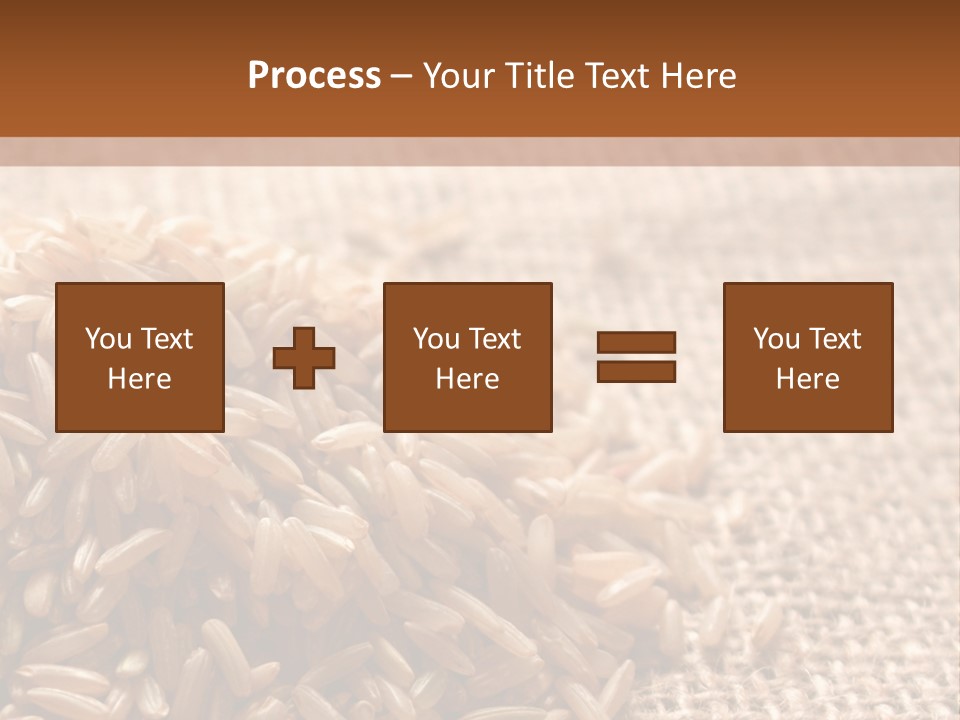 A Pile Of Brown Rice On Top Of A Table PowerPoint Template