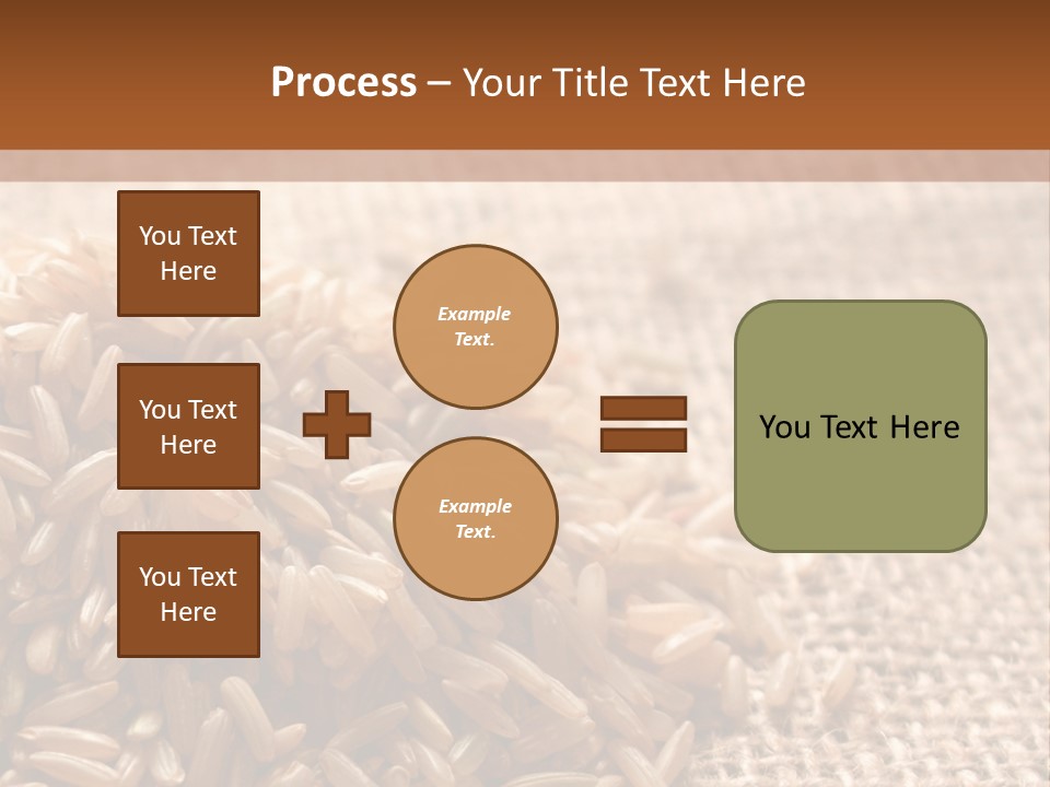 A Pile Of Brown Rice On Top Of A Table PowerPoint Template