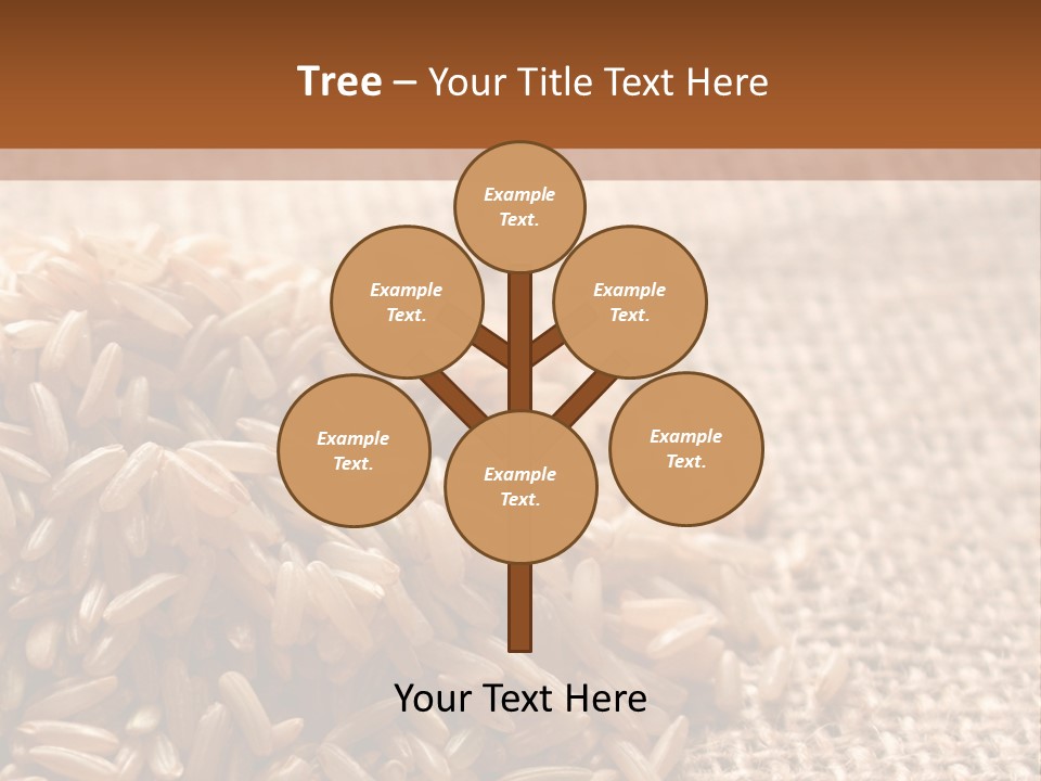 A Pile Of Brown Rice On Top Of A Table PowerPoint Template