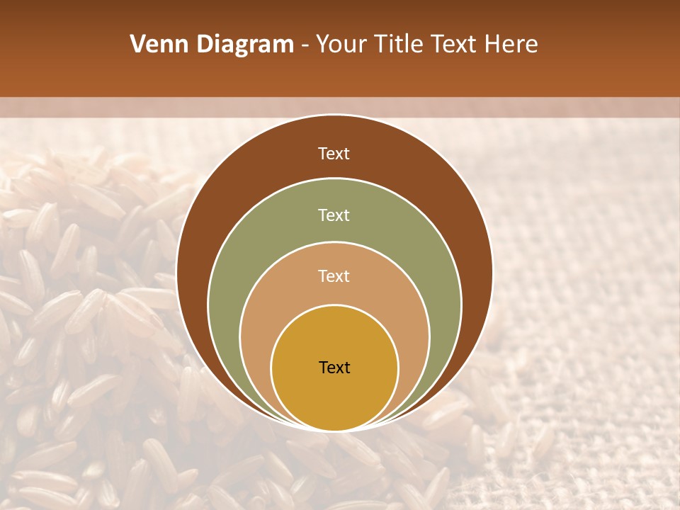 A Pile Of Brown Rice On Top Of A Table PowerPoint Template