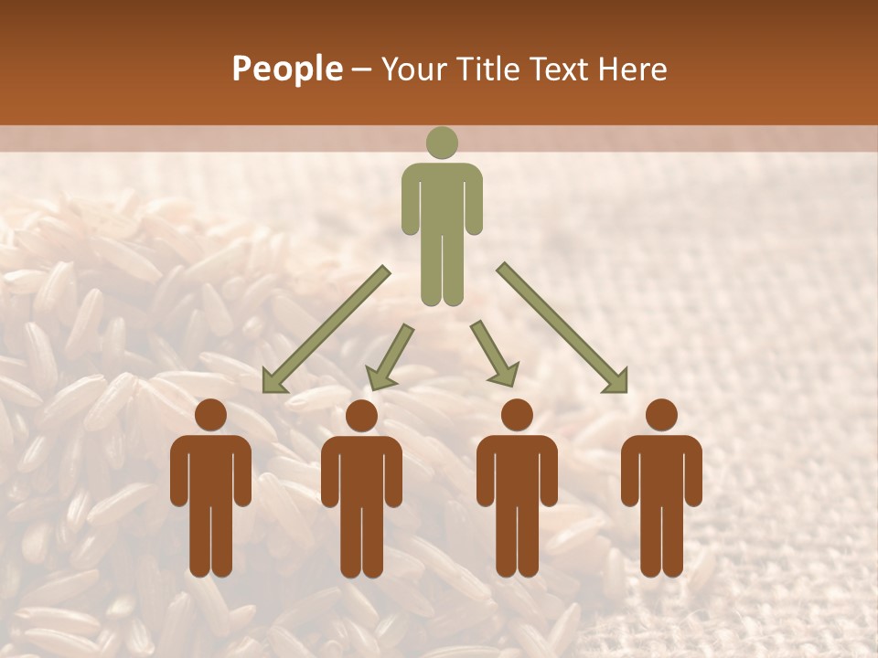 A Pile Of Brown Rice On Top Of A Table PowerPoint Template