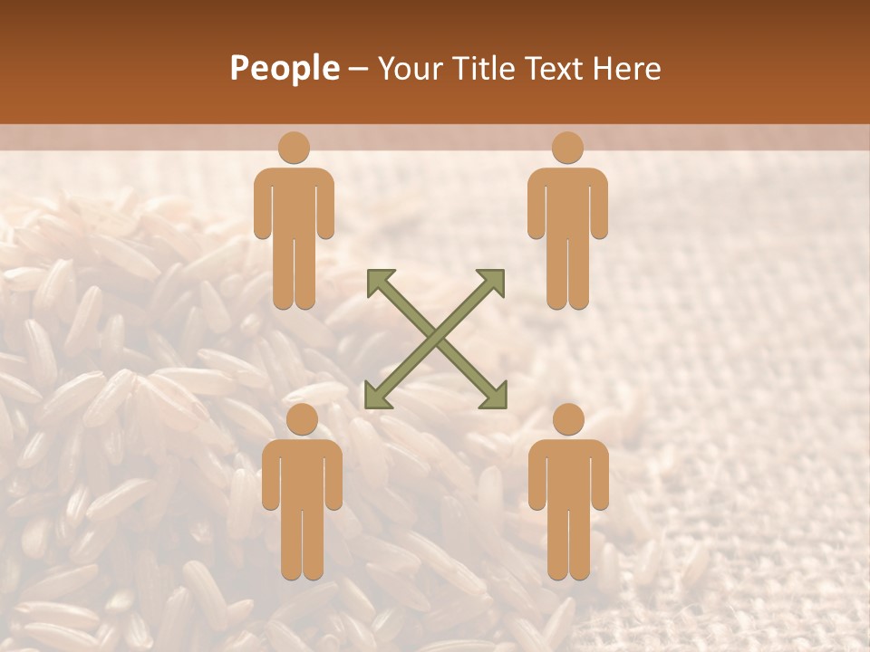 A Pile Of Brown Rice On Top Of A Table PowerPoint Template