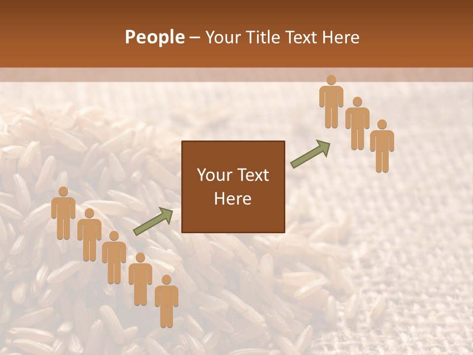 A Pile Of Brown Rice On Top Of A Table PowerPoint Template