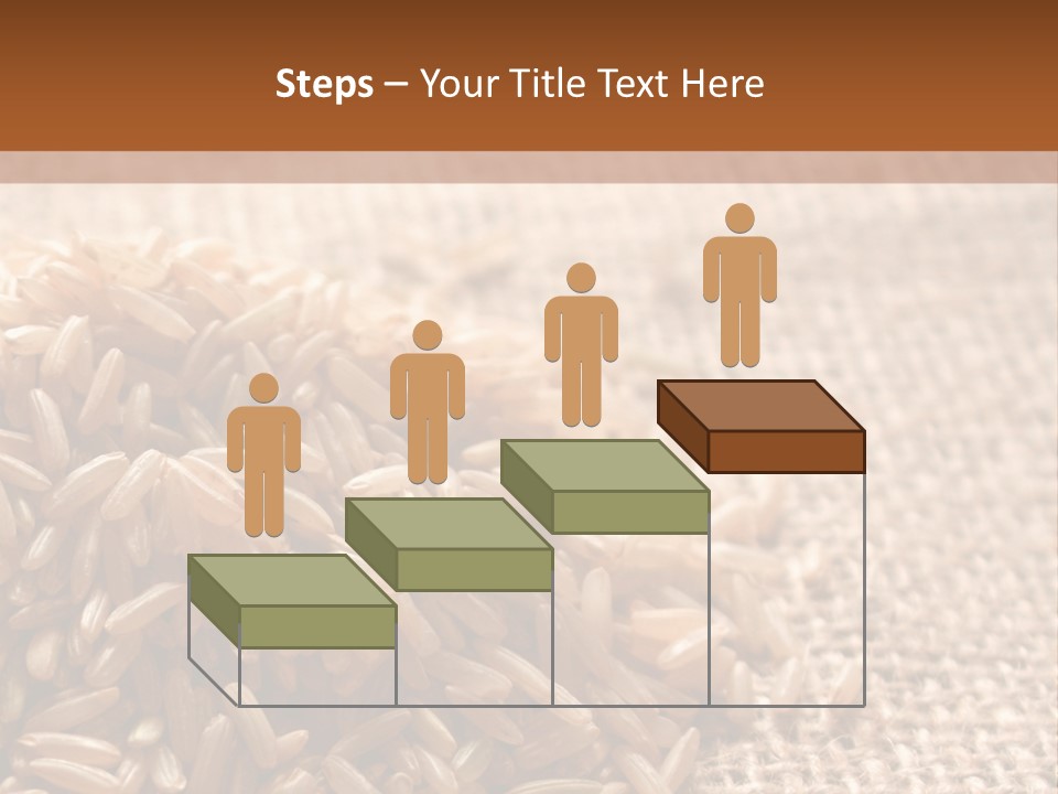 A Pile Of Brown Rice On Top Of A Table PowerPoint Template