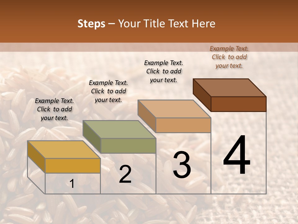 A Pile Of Brown Rice On Top Of A Table PowerPoint Template