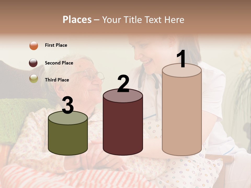 A Woman In A Hospital Bed With A Nurse PowerPoint Template