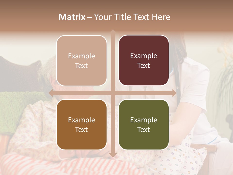 A Woman In A Hospital Bed With A Nurse PowerPoint Template