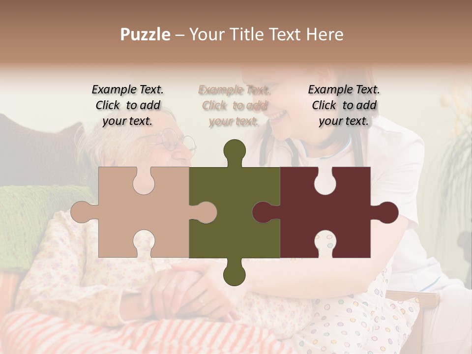 A Woman In A Hospital Bed With A Nurse PowerPoint Template