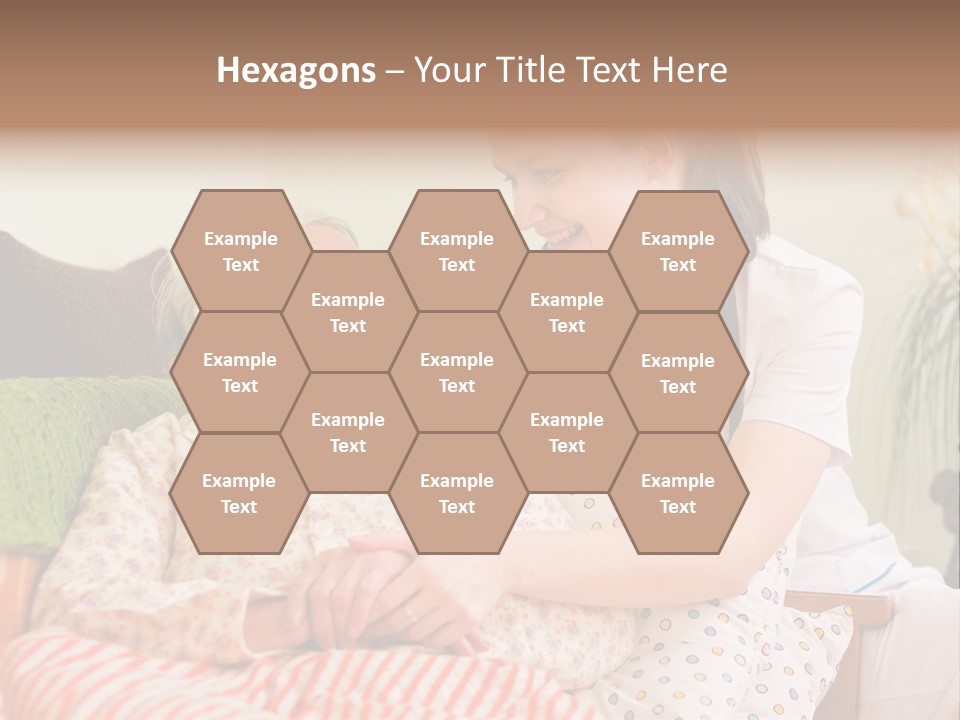 A Woman In A Hospital Bed With A Nurse PowerPoint Template