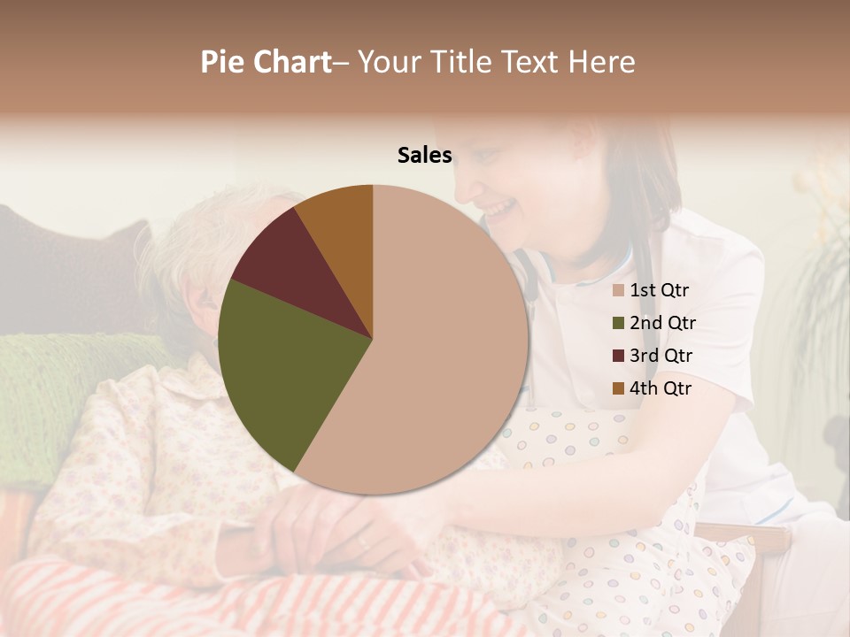A Woman In A Hospital Bed With A Nurse PowerPoint Template