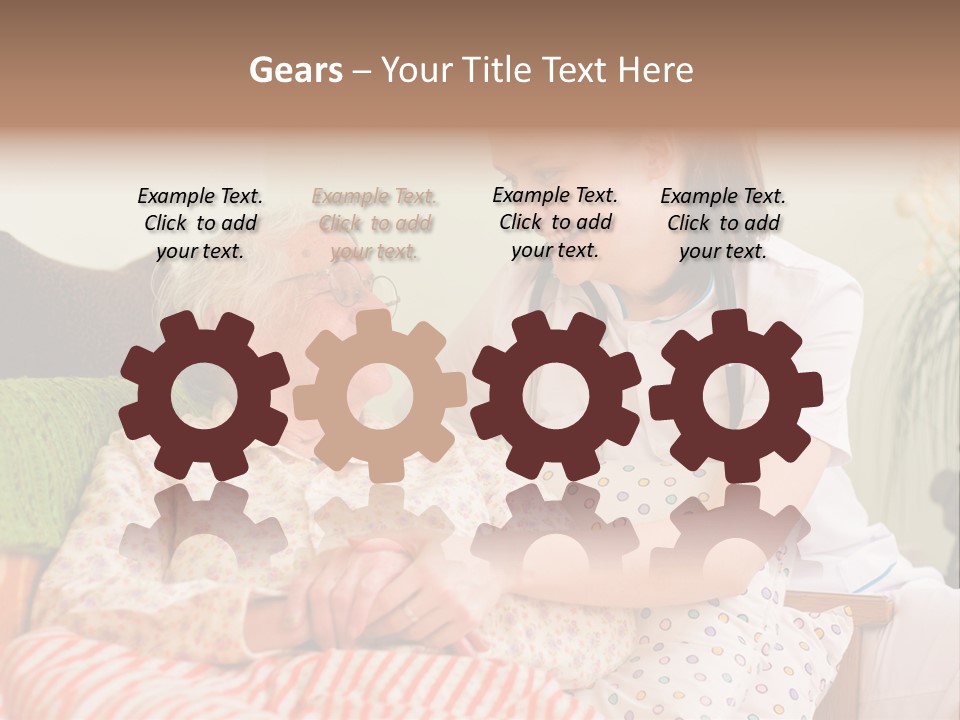 A Woman In A Hospital Bed With A Nurse PowerPoint Template