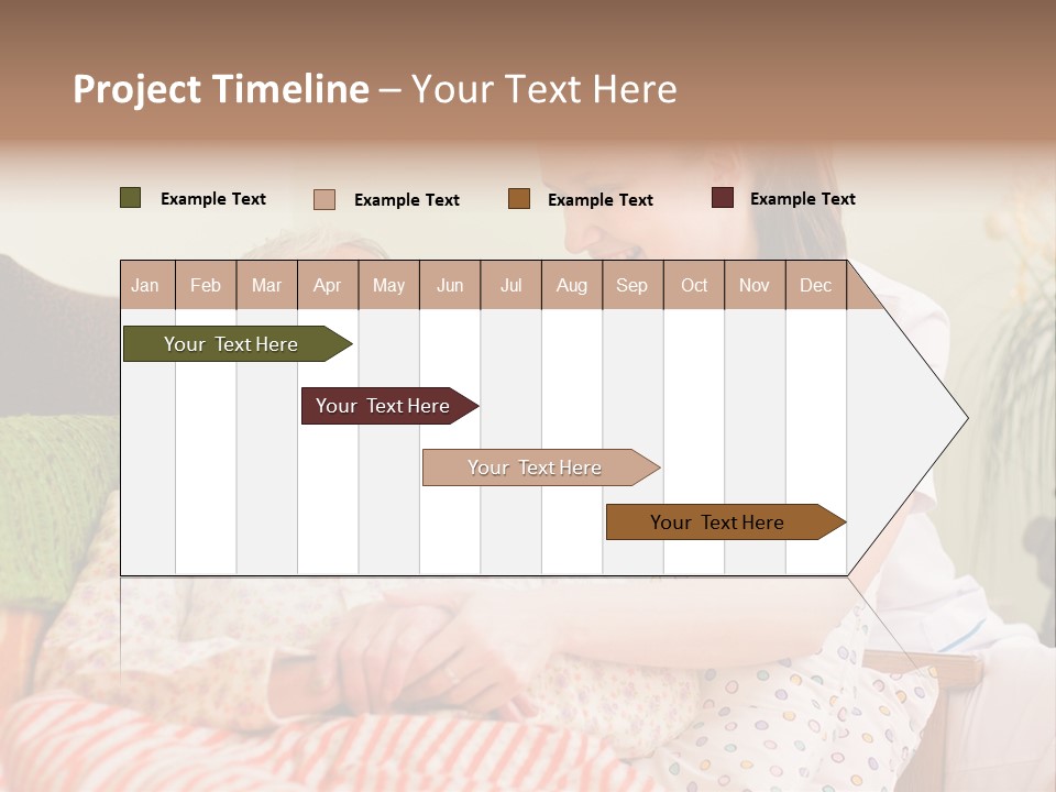 A Woman In A Hospital Bed With A Nurse PowerPoint Template