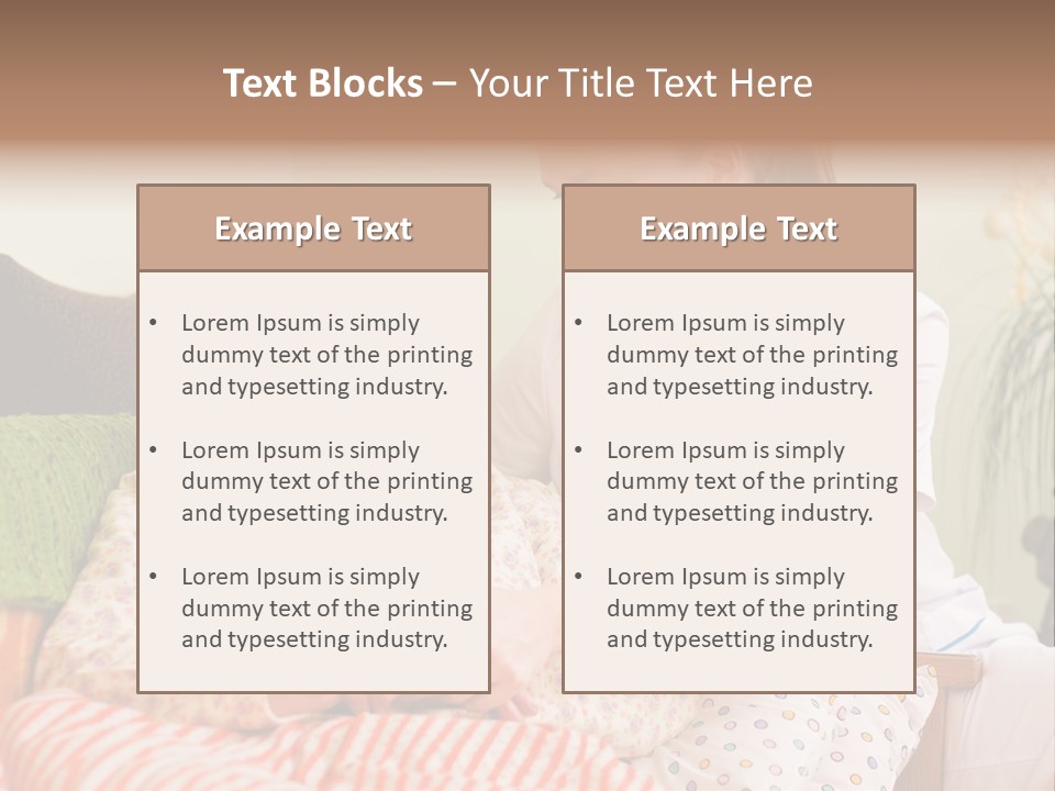 A Woman In A Hospital Bed With A Nurse PowerPoint Template