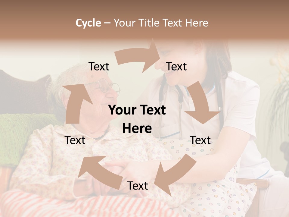 A Woman In A Hospital Bed With A Nurse PowerPoint Template