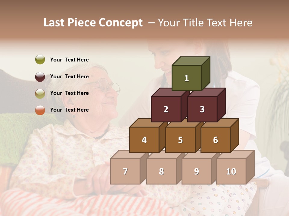 A Woman In A Hospital Bed With A Nurse PowerPoint Template