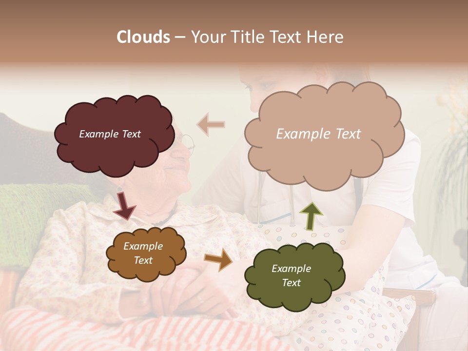 A Woman In A Hospital Bed With A Nurse PowerPoint Template
