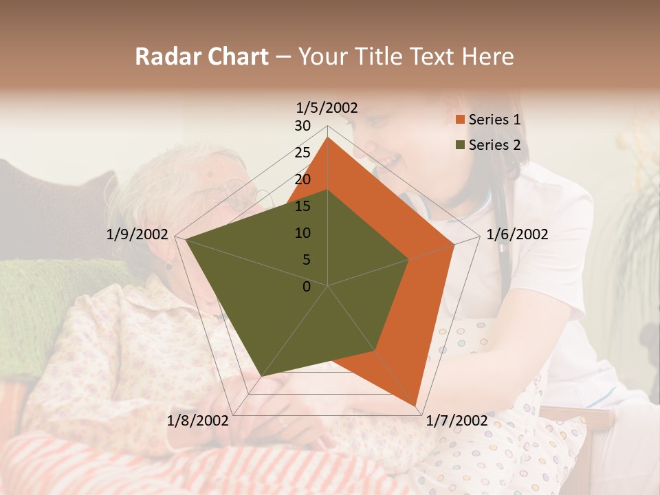 A Woman In A Hospital Bed With A Nurse PowerPoint Template