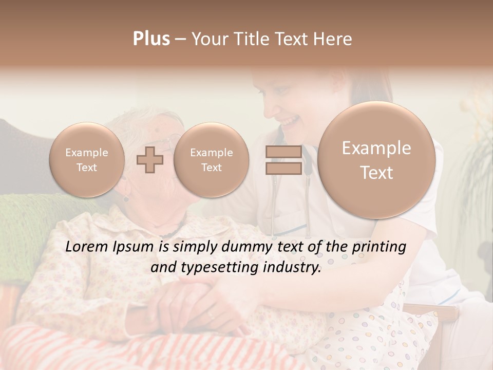 A Woman In A Hospital Bed With A Nurse PowerPoint Template