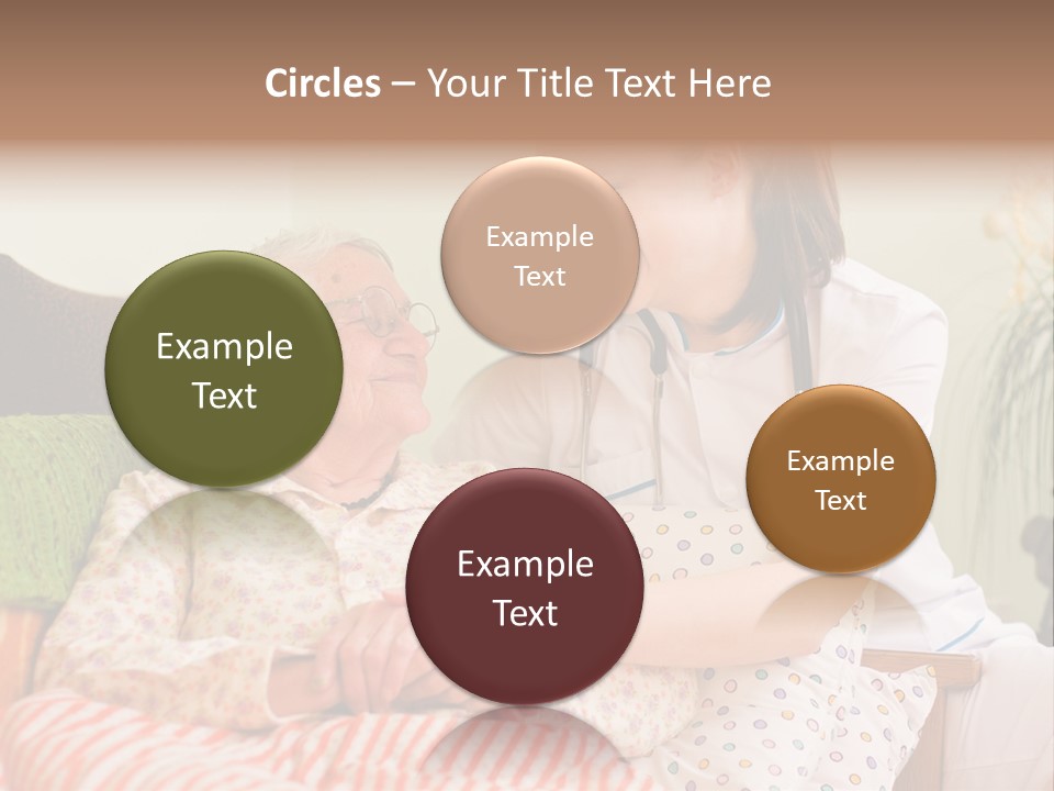 A Woman In A Hospital Bed With A Nurse PowerPoint Template