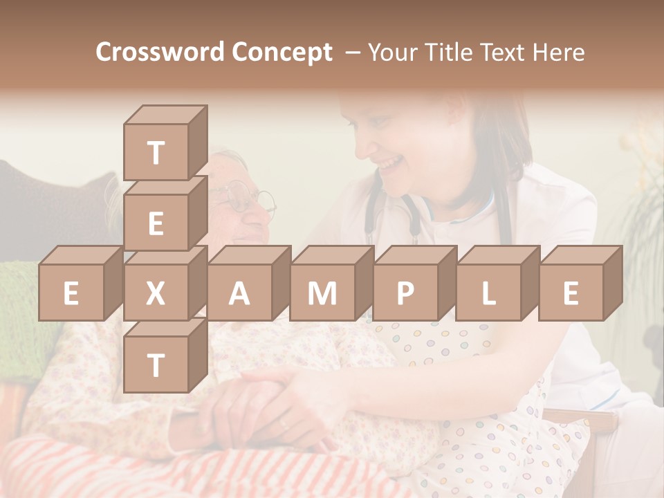 A Woman In A Hospital Bed With A Nurse PowerPoint Template