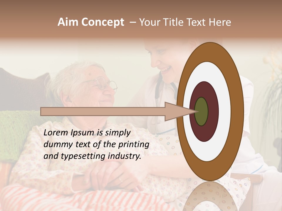 A Woman In A Hospital Bed With A Nurse PowerPoint Template