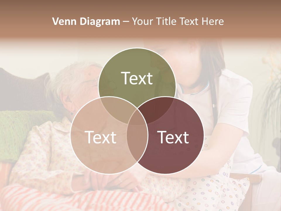 A Woman In A Hospital Bed With A Nurse PowerPoint Template