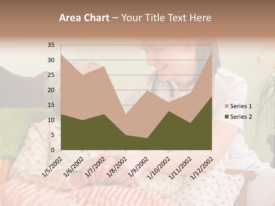 A Woman In A Hospital Bed With A Nurse PowerPoint Template